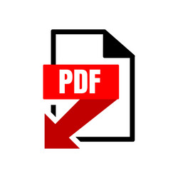 Flat sign pdf download icon button isolated vector