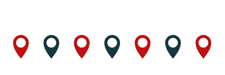 pointer or navigation icons pin location icon map vector image