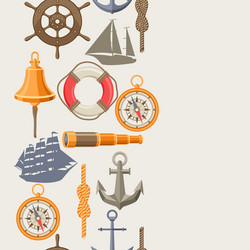 seamless pattern with symbols and items vector image