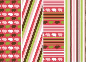 seamless patterns with fabric texture vector image
