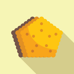 stack of square cracker biscuit with dots flat vector image