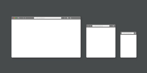 web browser window template website vector