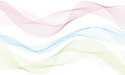 Abstract colorful wave element for design vector