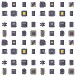 CPU Microchip Circuit Pattern vector