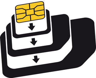 Nano to micro normal sim card adapters Royalty Free Vector