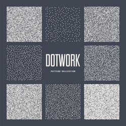 square shaped dotted objects stipple elements vector image