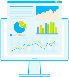computer program for business analytics vector image