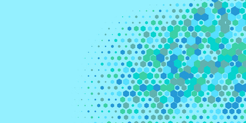 geometric multi size hexagon with color vector