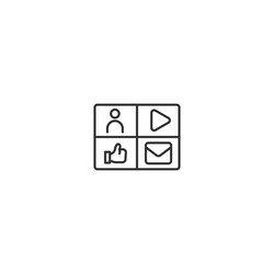 slide section tab window line icon computer vector