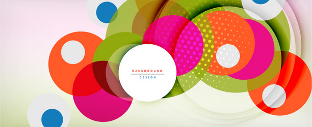 trendy simple circle abstract background dynamic vector