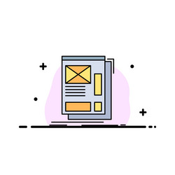 wire framing web layout development flat color vector image