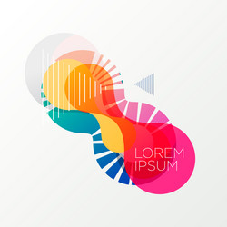 abstract curvy shapes colorful background vector image