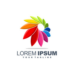 Awesome circle gradient logo design Royalty Free Vector
