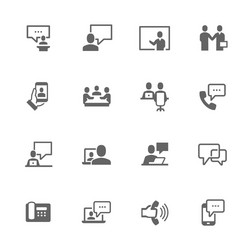 Business Communication Icons vector image