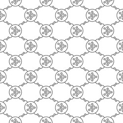 circle with artificial neural network line vector image
