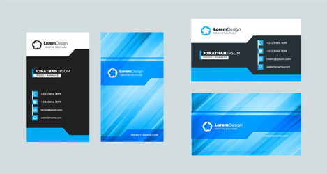 Creative Business Card Template Vector Image