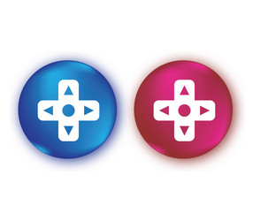 game controller button vector image
