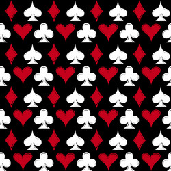 Card suits seamless pattern Royalty Free Vector Image