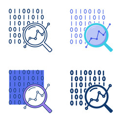Data Analysis Icon Set vector image