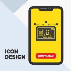 Interface website user layout design glyph icon vector