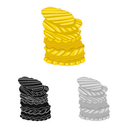 isolated object chip and stack icon graphic vector image