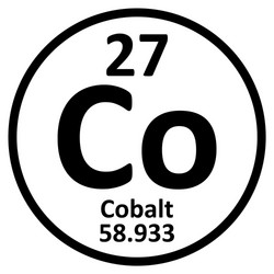 periodic table element cobalt icon vector