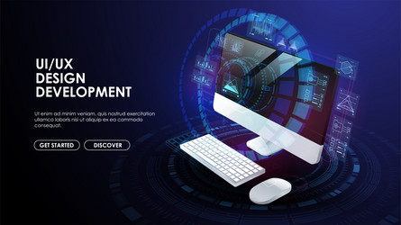 web development application design coding vector image