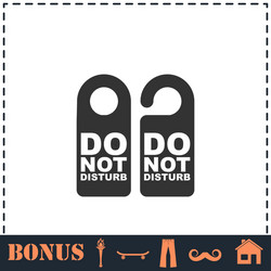 Do not distrub icon flat vector