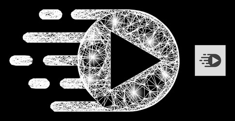flare net mesh play function with light spots vector image