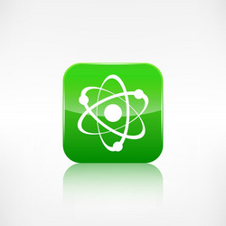 molecule atom iconapplication button vector image