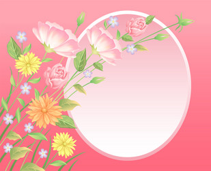 floral colorful and beautiful rose flowers lea Vector Image