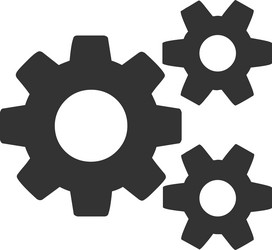 Gears icon setting gear connection vector