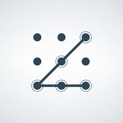 pattern unlock icon dotplot password vector image