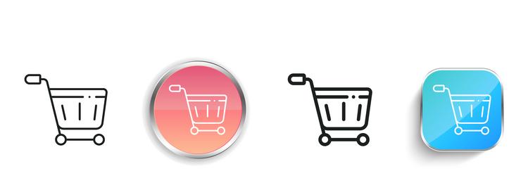 commerce icon thin linear regular and button vector image