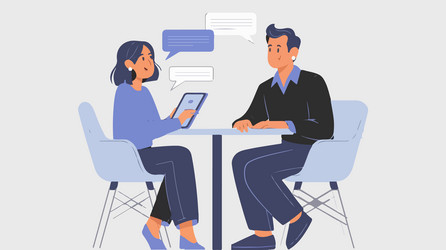 design for business meeting interview in progress vector image