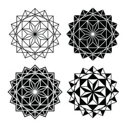 geometric design single abstract pattern set vector image