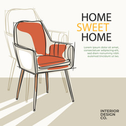 Hand drawn interior design infographic Royalty Free Vector