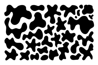 irregular blob set abstract shapes random blobs vector image
