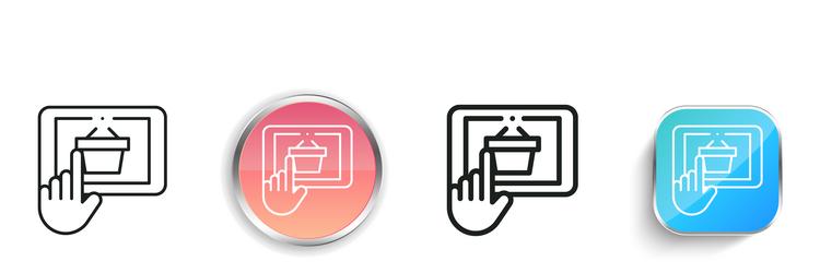 commerce icon thin linear regular and button vector image