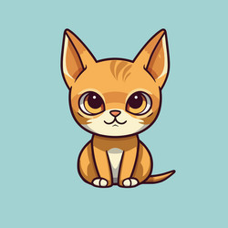 A simple cartoon cat
