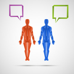 people icon and speech dialog eps10 vector image