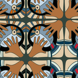 seamless pattern design with squared vector image