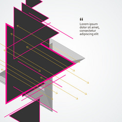 triangle pattern with lines design vector image