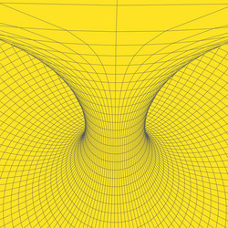 wireframe torus with connected lines and dots vector image