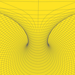 wireframe torus with connected lines and dots vector