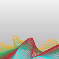 abstract colorful wave curve line background vector image