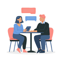 design for business meeting interview in progress vector image