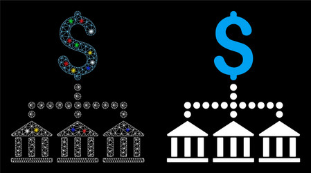 flare mesh 2d bank scheme icon with spots vector