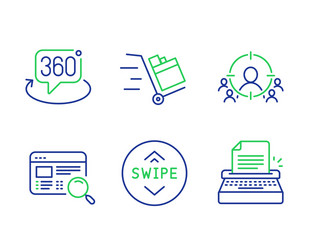 Website search swipe up and business targeting vector