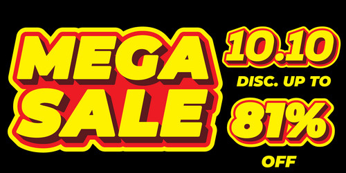 81 percent mega sale 1010 celebration discount 3d vector